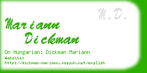 mariann dickman business card